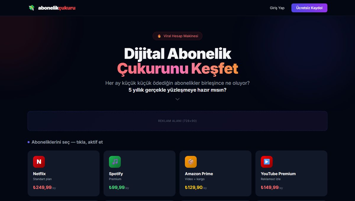 abonelikcukuru.com ana sayfa